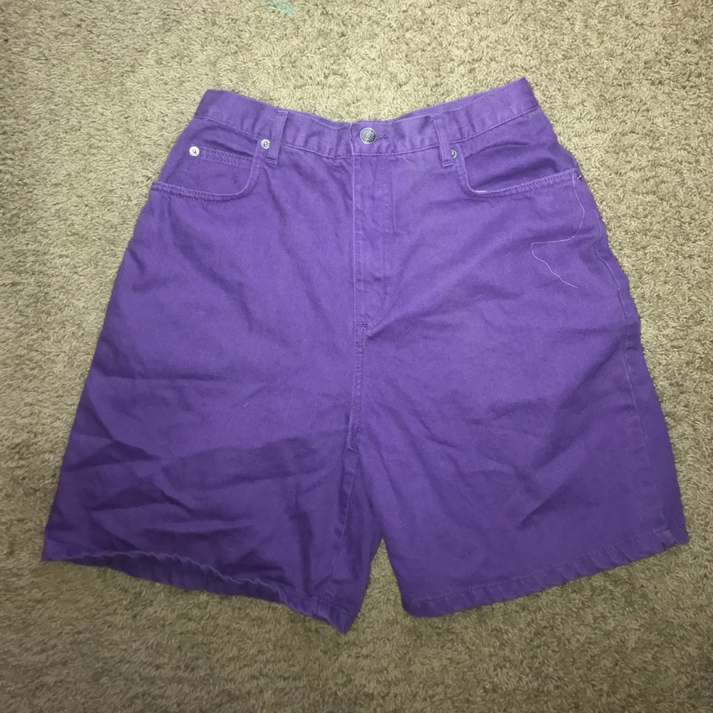 purple denim mom shorts!